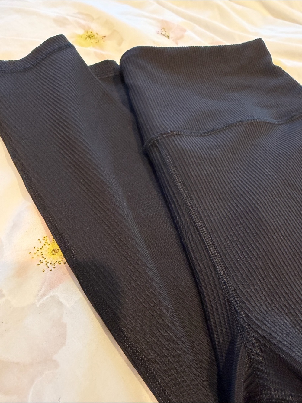Athleta Black Ribbed Leggings